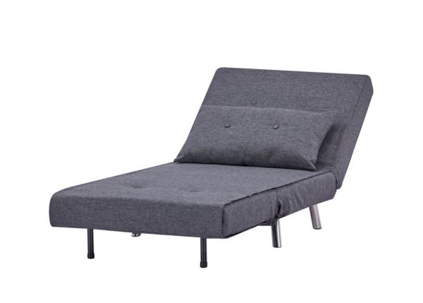 Haru Single Sofabed in Cygent Grey by Tara Lane Open Angle