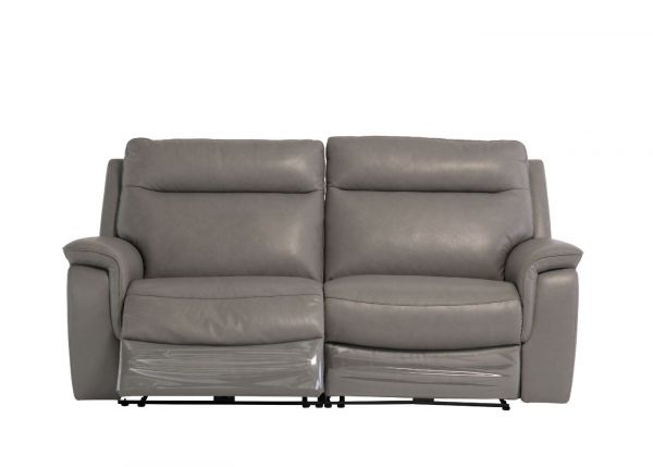 Havarti Italian Leather Electric Reclining 3 + 1 + 1 Sofa Set in Grey 3 Seater