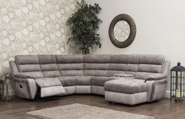 Urban Corner Fabric Sofa by Sofahouse Brown Grey