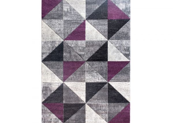 Impulse Triad Black, Grey & Purple Rug Range by Home Trends