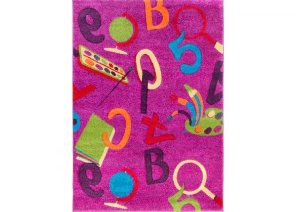 Jazz 120x170cm Childrens Alpha Numbers Rug by Home Trends