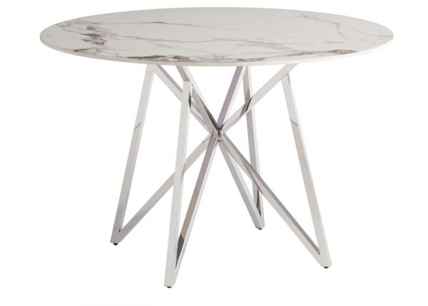Jenne White 1.2m Round Dining Table Only