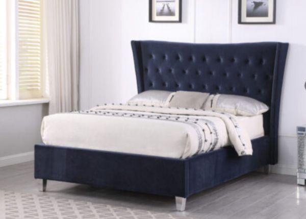Kendrick Bedframe in Navy by MPD - 5ft (King)