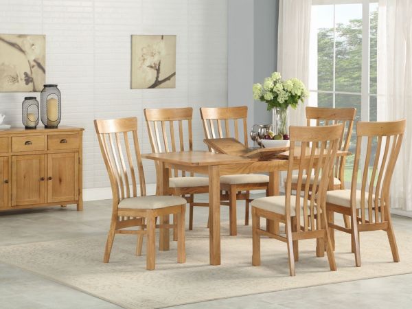 Kilmore Oak 80cm Extension Dining Set & 4 Chairs by Annaghmore 