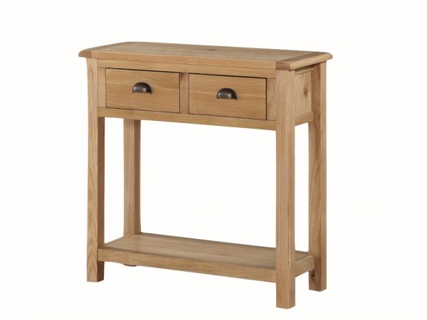 Kilmore Oak Hall Table with 2 Drawers by Annaghmore
