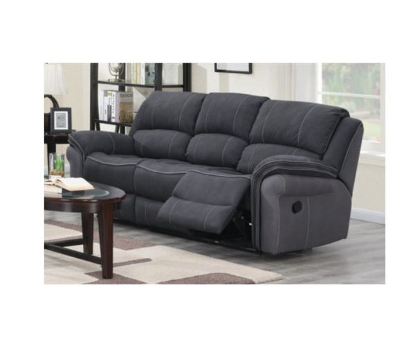 Kingston Charcoal Fusion Reclining 3-Seater Sofa by Annaghmore