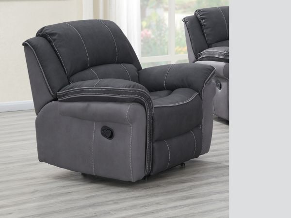 Kingston Charcoal Fusion Reclining Sofa Armchair by Annaghmore