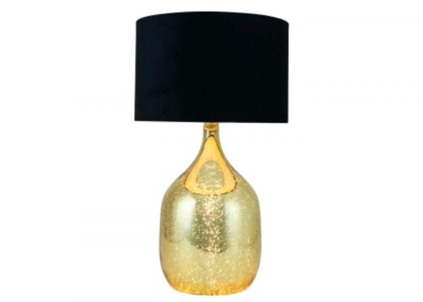 48cm Gold Glass Table Lamp With Black Shade by CIMC