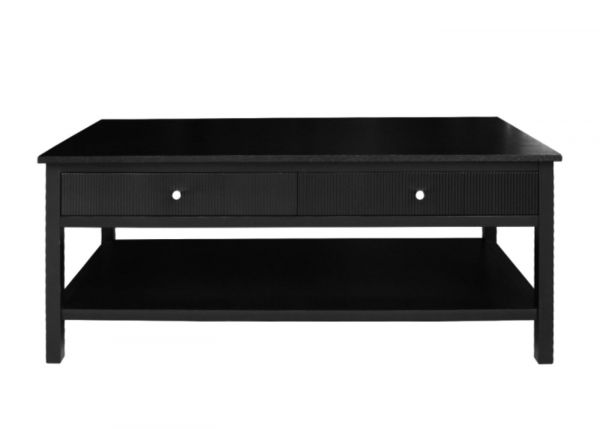 Lindon Black 2-Drawer Coffee Table by CIMC