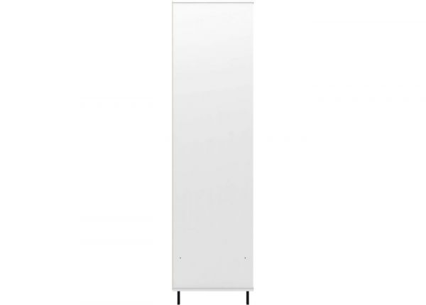 Madrid Grey/White Gloss 2-Door 1-Drawer Mirrored Wardrobe by Wholesale Beds & Furniture Side