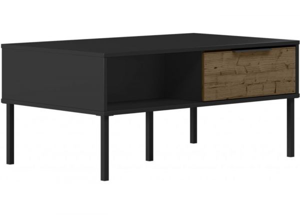 Madrid Black/Acacia Effect Coffee Table by Wholesale Beds & Furniture