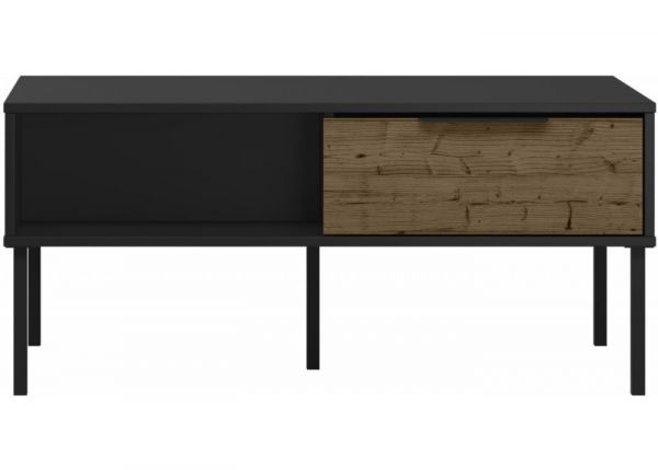 Madrid Black/Acacia Effect Coffee Table by Wholesale Beds & Furniture Front