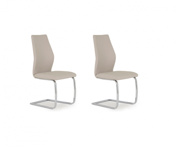 Pair of Elis Taupe Dining Chairs by Vida Living