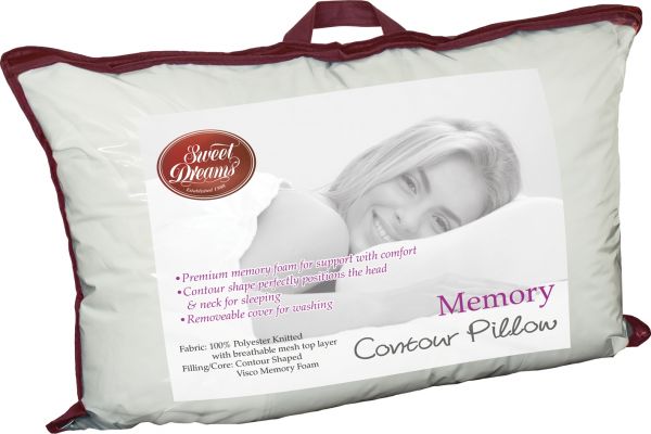 Memory Contoured Pillow by Sweet Dreams in Pack