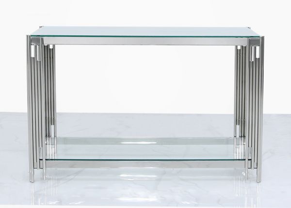 Cohen Silver Console Table by CIMC Front