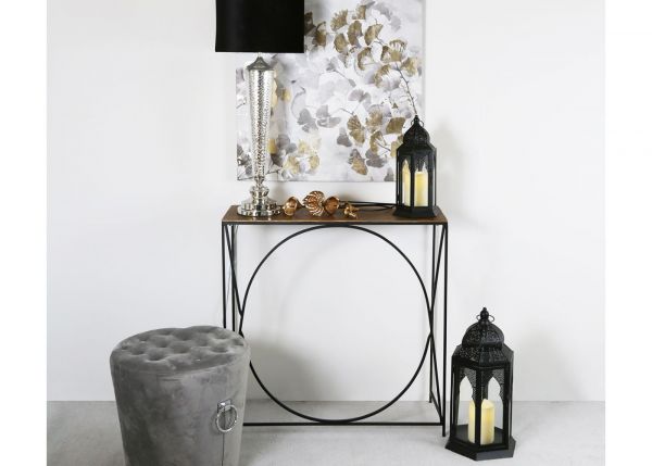 Ekanshi Black and Gold Console Table by CIMC Room