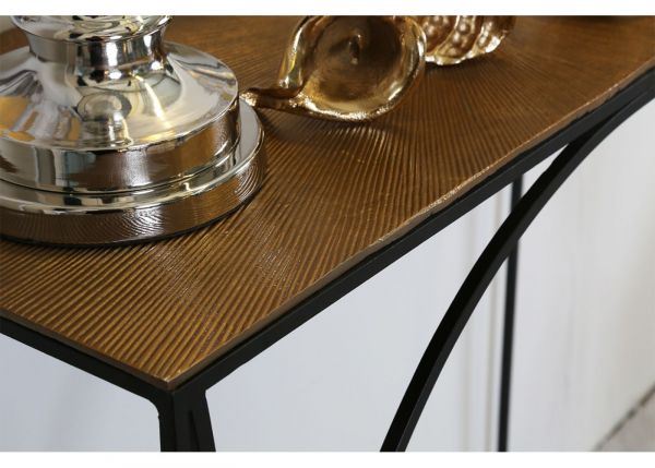 Ekanshi Black and Gold Console Table by CIMC Edge