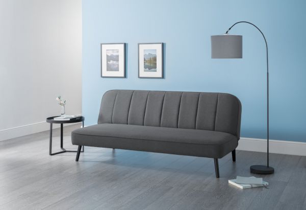 Miro Curved Back Grey Sofabed by Julian Bowen