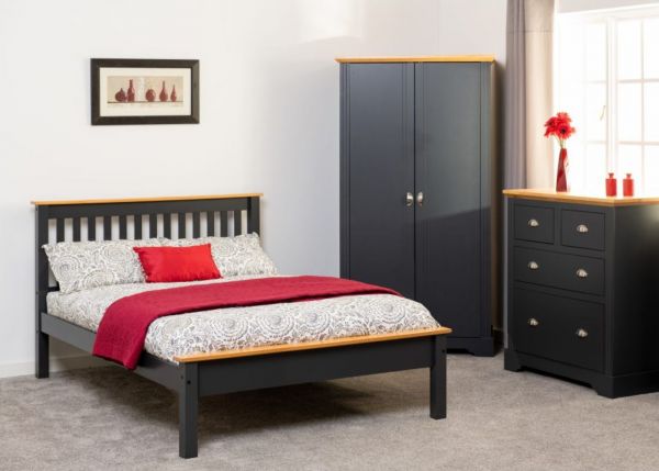 Monaco Grey/Oak Low End Bedframe Range by Wholesale Beds