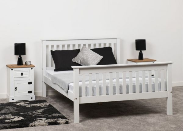 Monaco White High Foot End Bedframe Range by Wholesale Beds & Furniture