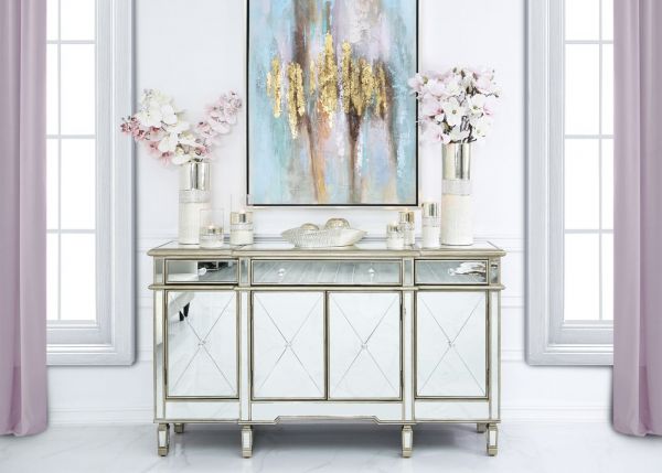 Beaumont 3-Drawer & 4-Door Mirrored Sideboard Range by CIMC Gold