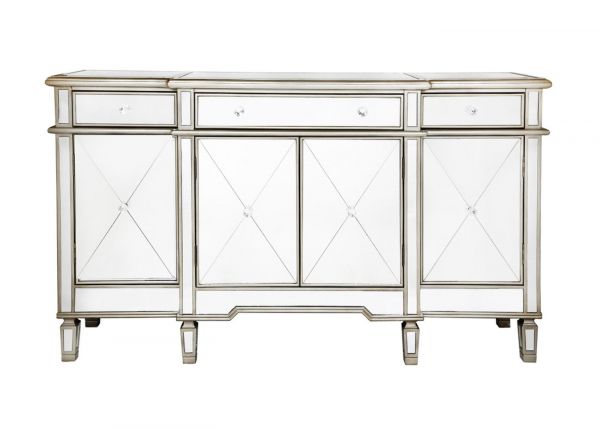 Beaumont 3-Drawer & 4-Door Mirrored Sideboard by CIMC - Gold