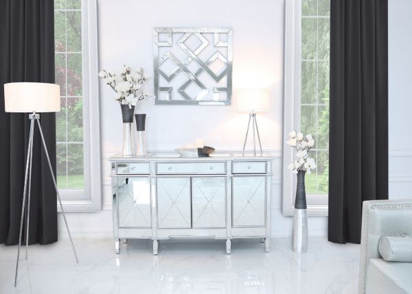 Beaumont 3-Drawer & 4-Door Mirrored Sideboard Range by CIMC Silver