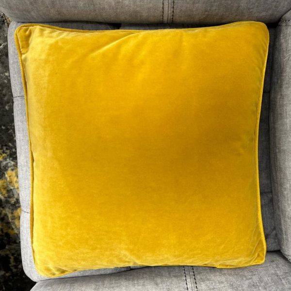 Velvet Mustard Cushion
