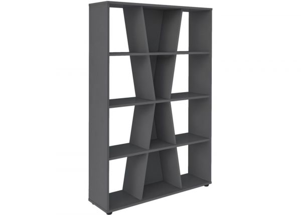 Naples Grey Medium Bookcase by Wholesale Beds Angle