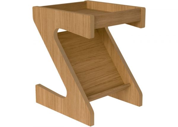 Naples Oak Effect Side Table by Wholesale Beds Angle