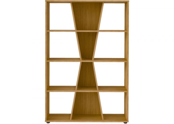 Naples Oak Effect Medium Bookcase by Wholesale Beds Front