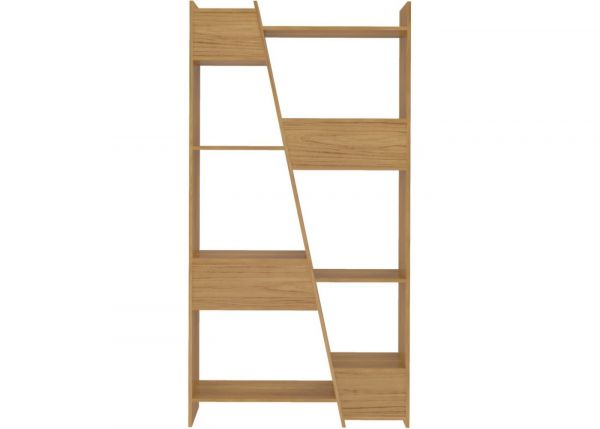 Naples Oak Effect Tall Bookcase by Wholesale Beds Back