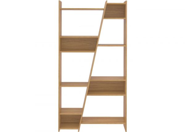 Naples Oak Effect Tall Bookcase by Wholesale Beds Front