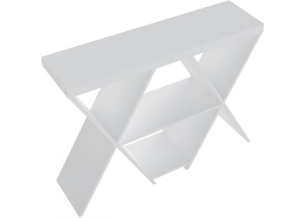 Naples White Console Table by Wholesale Beds Above