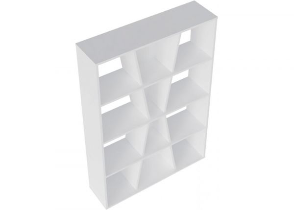 Naples White Medium Bookcase by Wholesale Beds Above