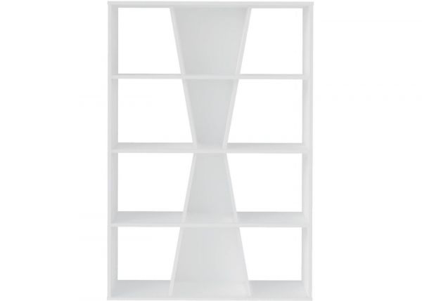 Naples White Medium Bookcase by Wholesale Beds Front