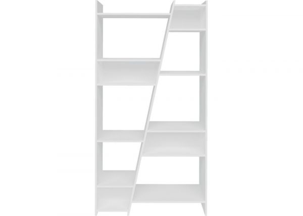 Naples White Tall Bookcase by Wholesale Beds Front