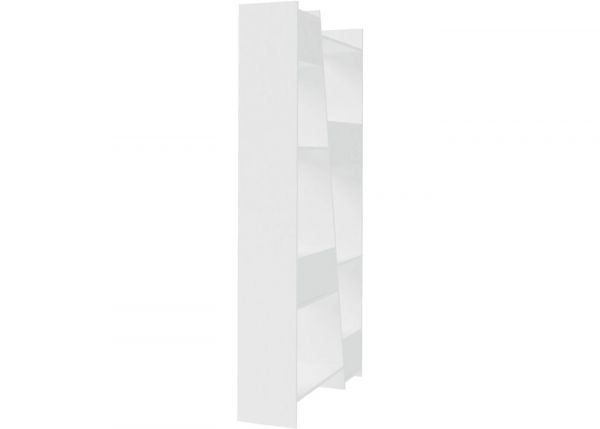 Naples White Tall Bookcase by Wholesale Beds Side