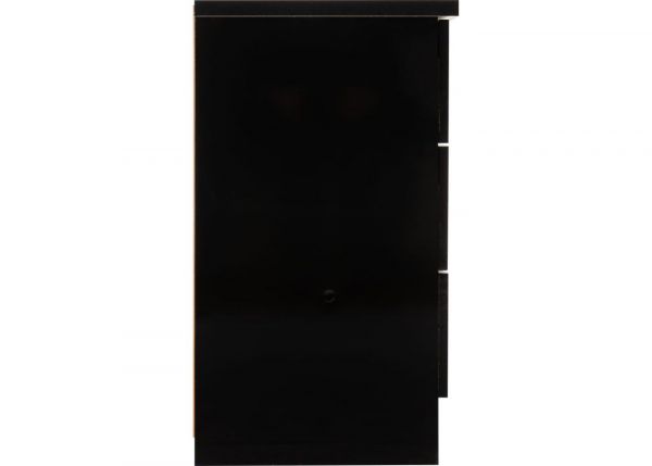 Nevada Black Gloss 3-Drawer Chest by Wholesale Beds Side