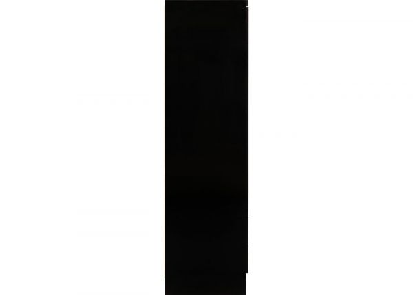 Nevada Black Gloss 4-Door Mirrored Wardrobe by Wholesale Beds Side