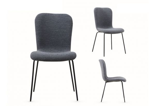 Set of 4 Oliver Dark Grey Dining Chairs by Annaghmore