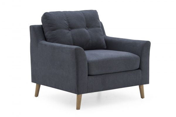 Olten Charcoal 1-Seater Sofa by Vida Living