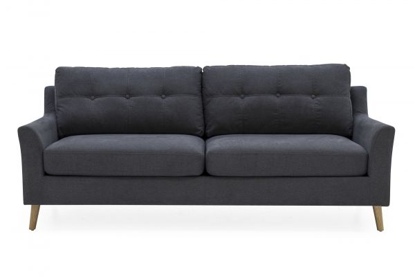 Olten Charcoal 3-Seater Sofa by Vida Living