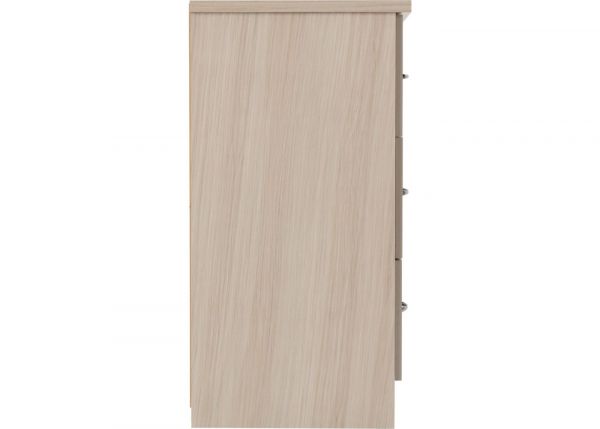 Nevada Oyster Gloss and Light Oak Effect 6-Drawer Chest by Wholesale Beds & Furniture