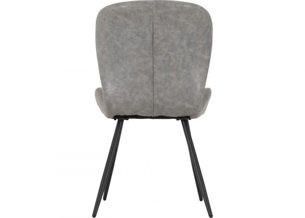 Quebec Grey Faux Leather Dining Chairs by Wholesale Beds & Furniture Back