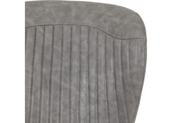 Quebec Grey Faux Leather Dining Chairs by Wholesale Beds & Furniture Close Up