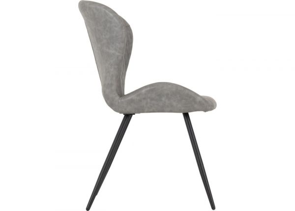 Quebec Grey Faux Leather Dining Chairs by Wholesale Beds & Furniture Side