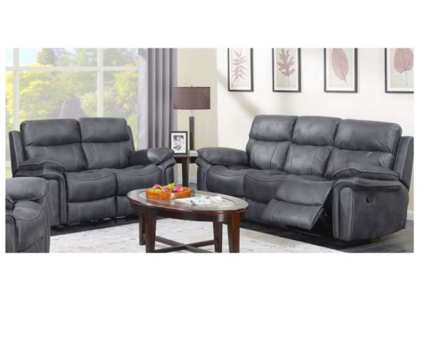 Richmond Charcoal Grey 3+2 Reclining Sofa Set by Annaghmore