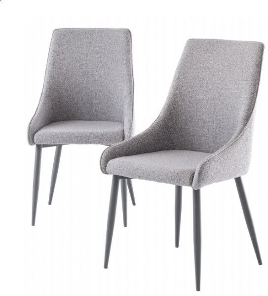 Rimella 1.07m Round Dining Table and a Set of 4 Rimella Mineral Grey Dining Chairs