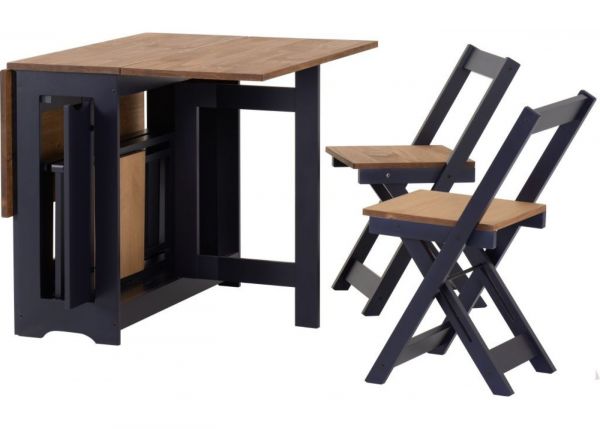 Santos Navy Blue Butterfly Dining Set by Wholesale Beds Chairs Under